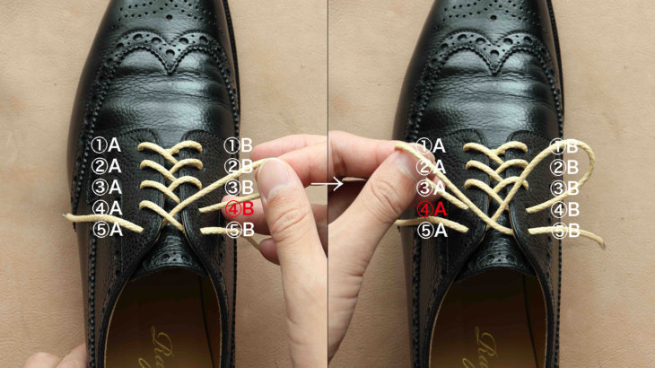 革靴の紐の結び方 通し方７選 ビジネスシューズ向けのパラレルなど Kutsumedia